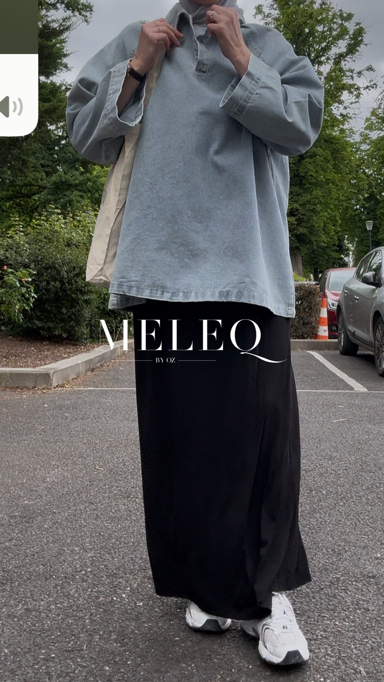 Tunique en Jean Oversize - Bleu délavé