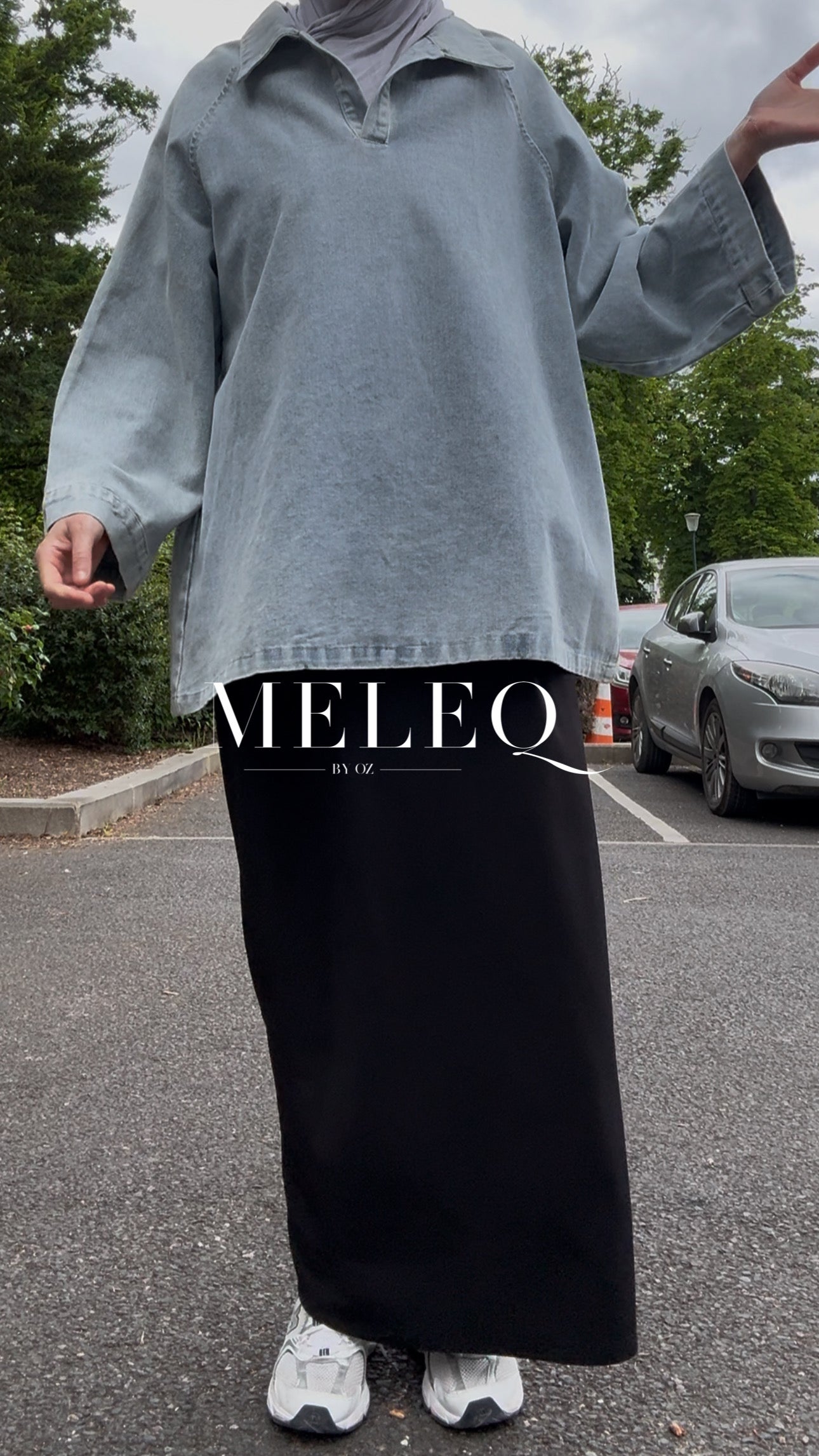 Tunique en Jean Oversize - Bleu délavé