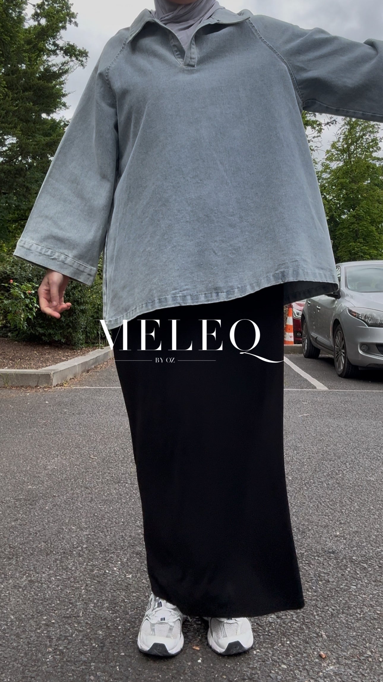 Tunique en Jean Oversize - Bleu délavé