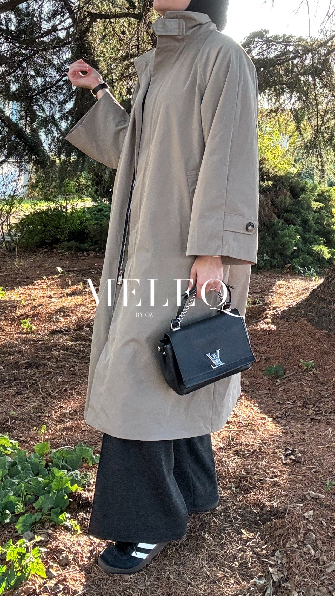 Trench oversize Isa - Taupe