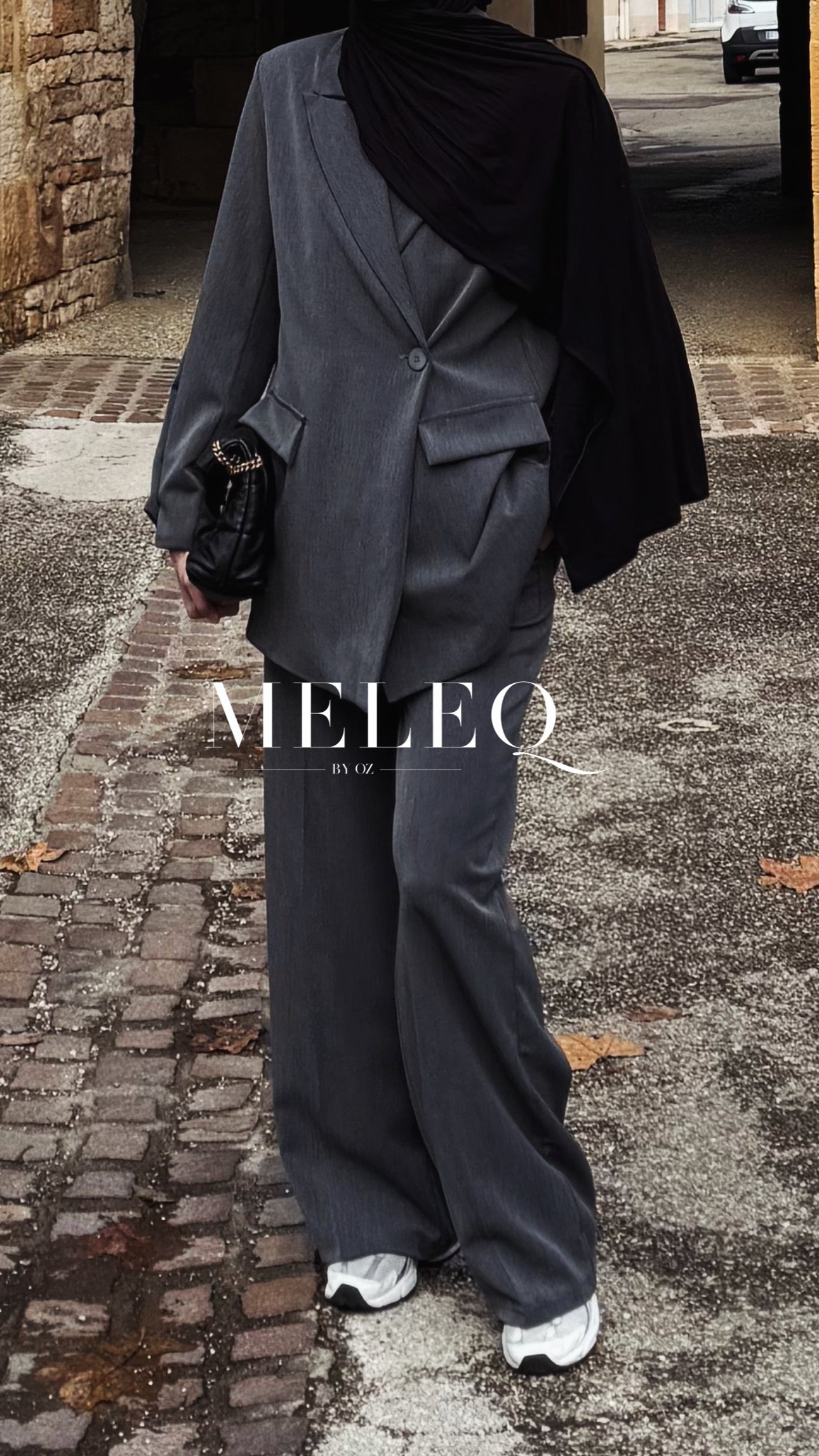 Pantalon droit - Gris