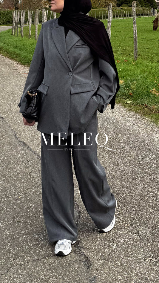 Pantalon droit - Gris
