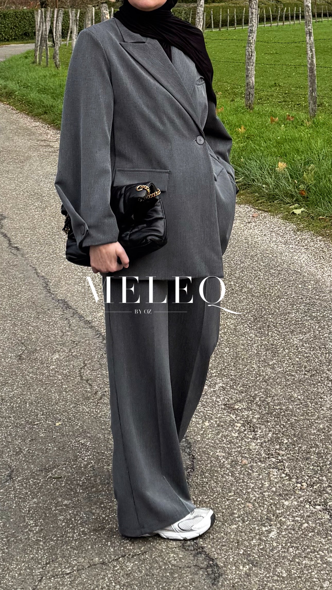 Pantalon droit - Gris