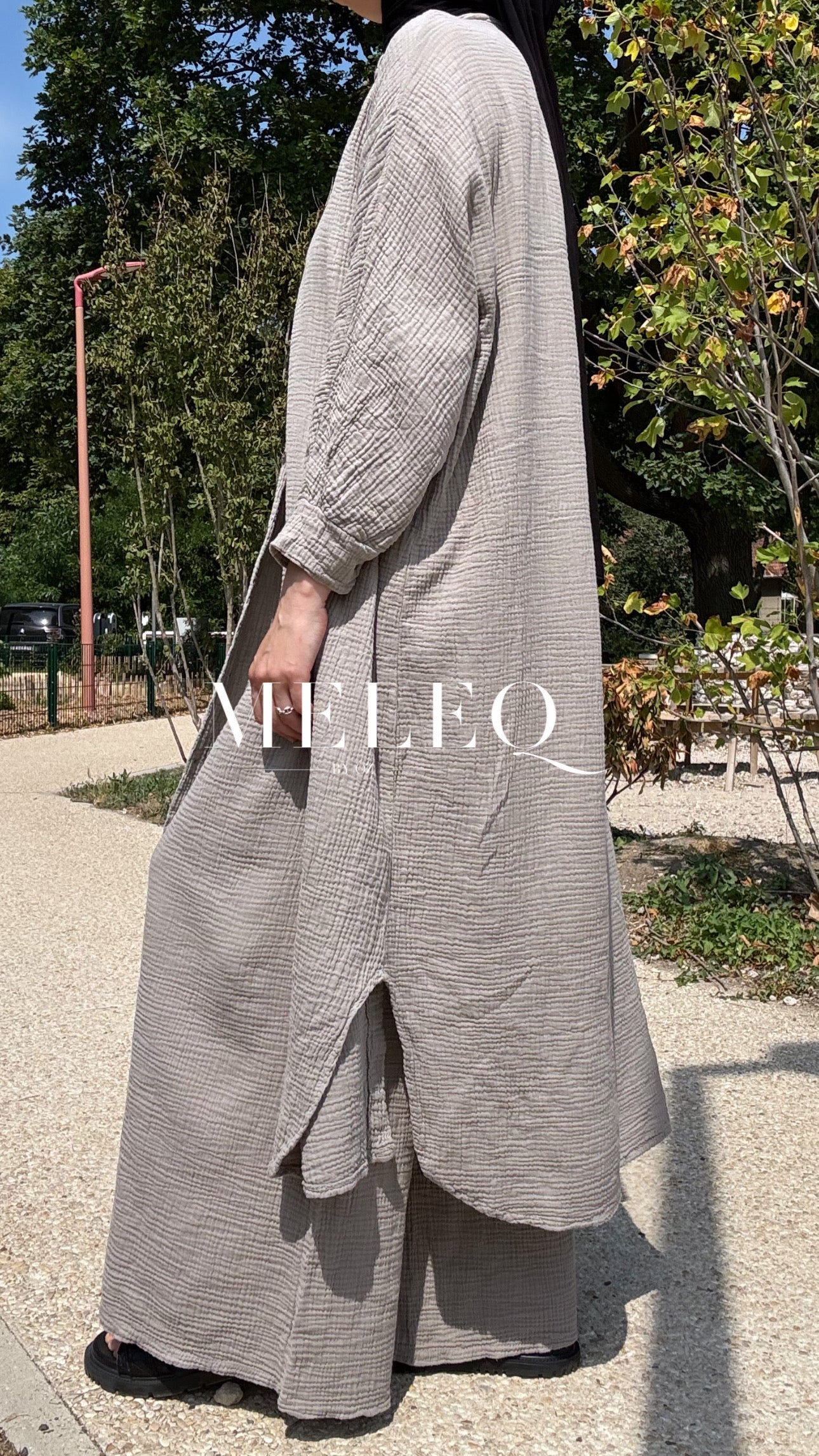 Ensemble Dune - Gaze de coton - Taupe