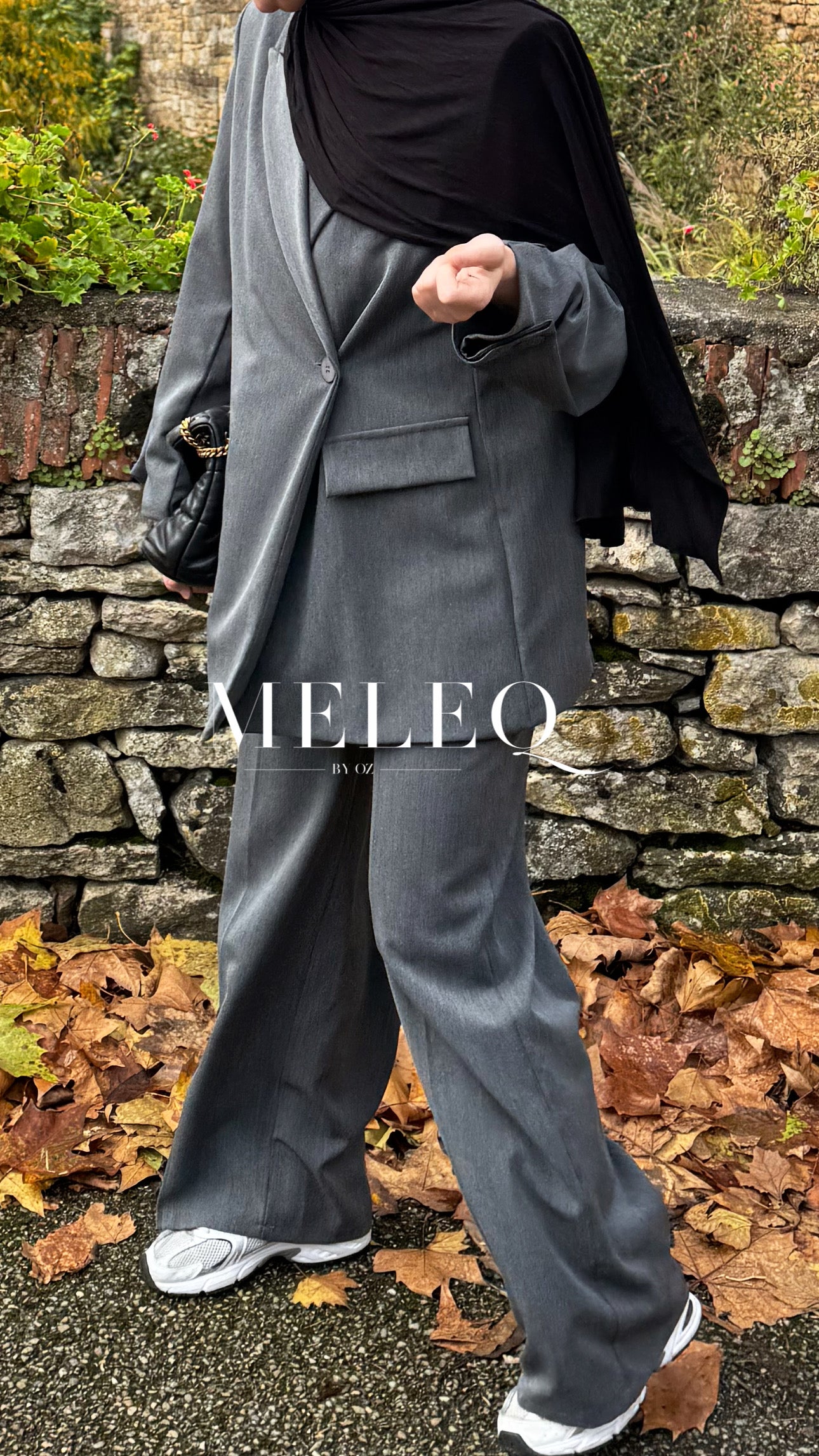 Pantalon droit - Gris