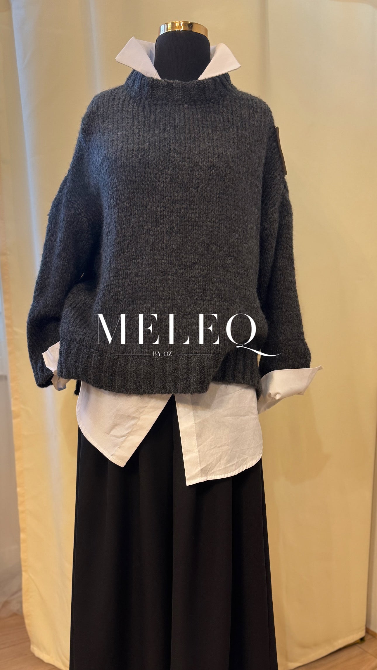 Pull Lina - Gris anthracite