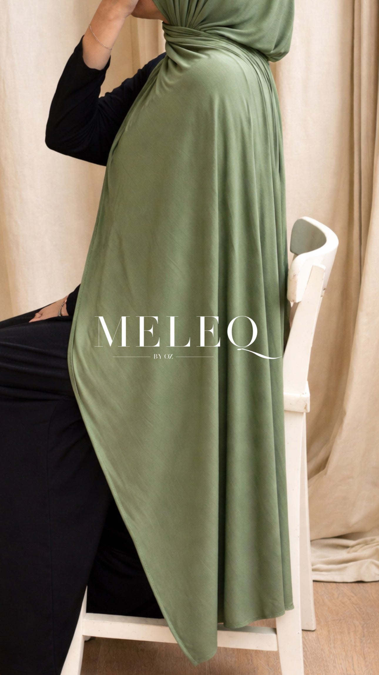 Hijab jersey - vert