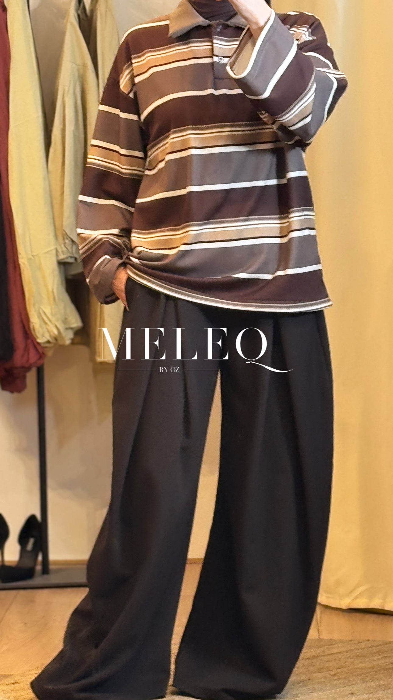 Polo polaire Chaya - Marron/ beige