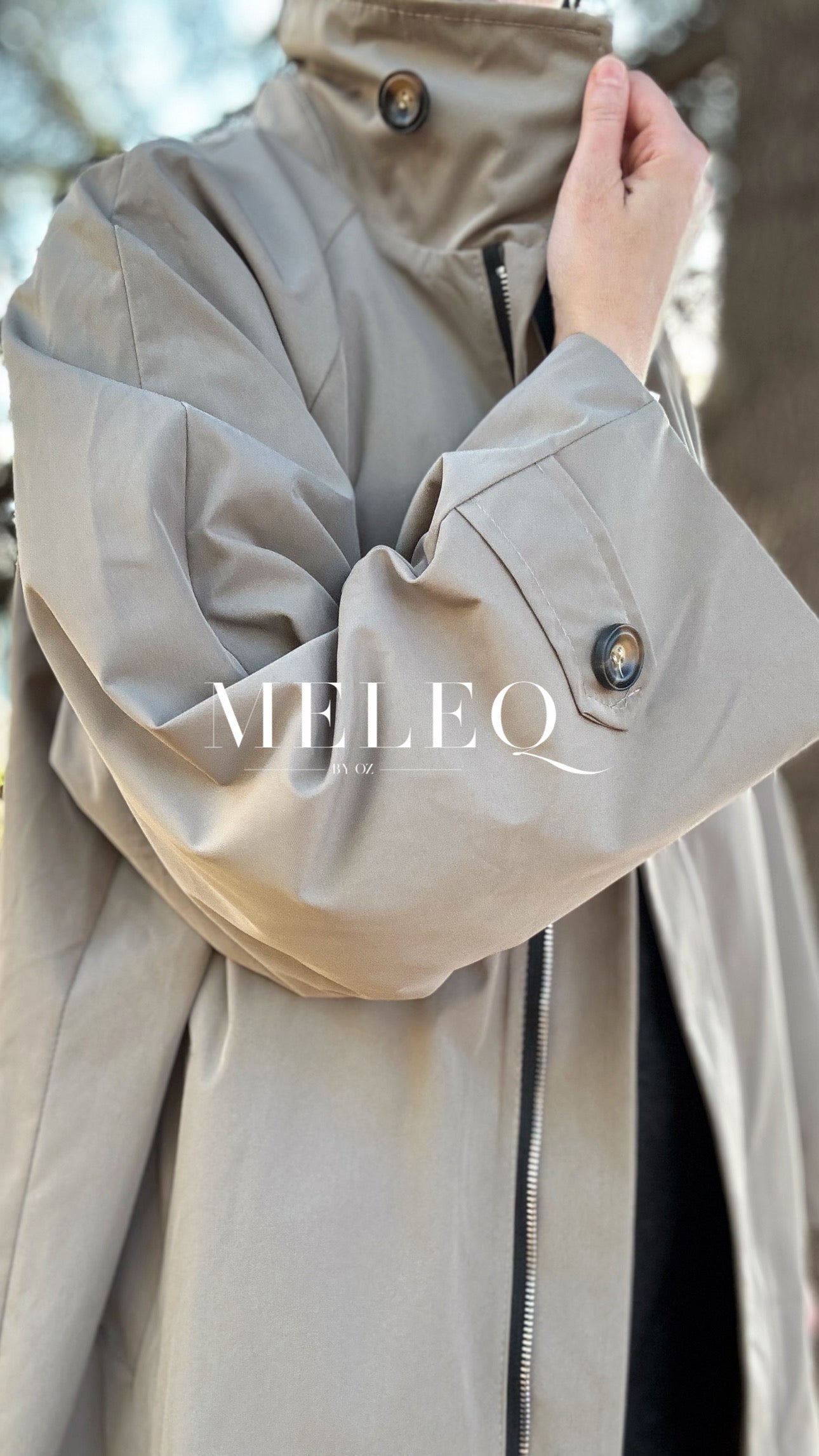 Trench oversize Isa - Taupe