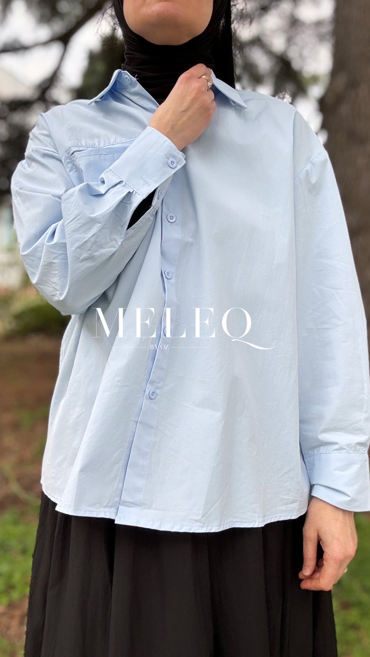 Chemise oversize  Liya - Bleu
