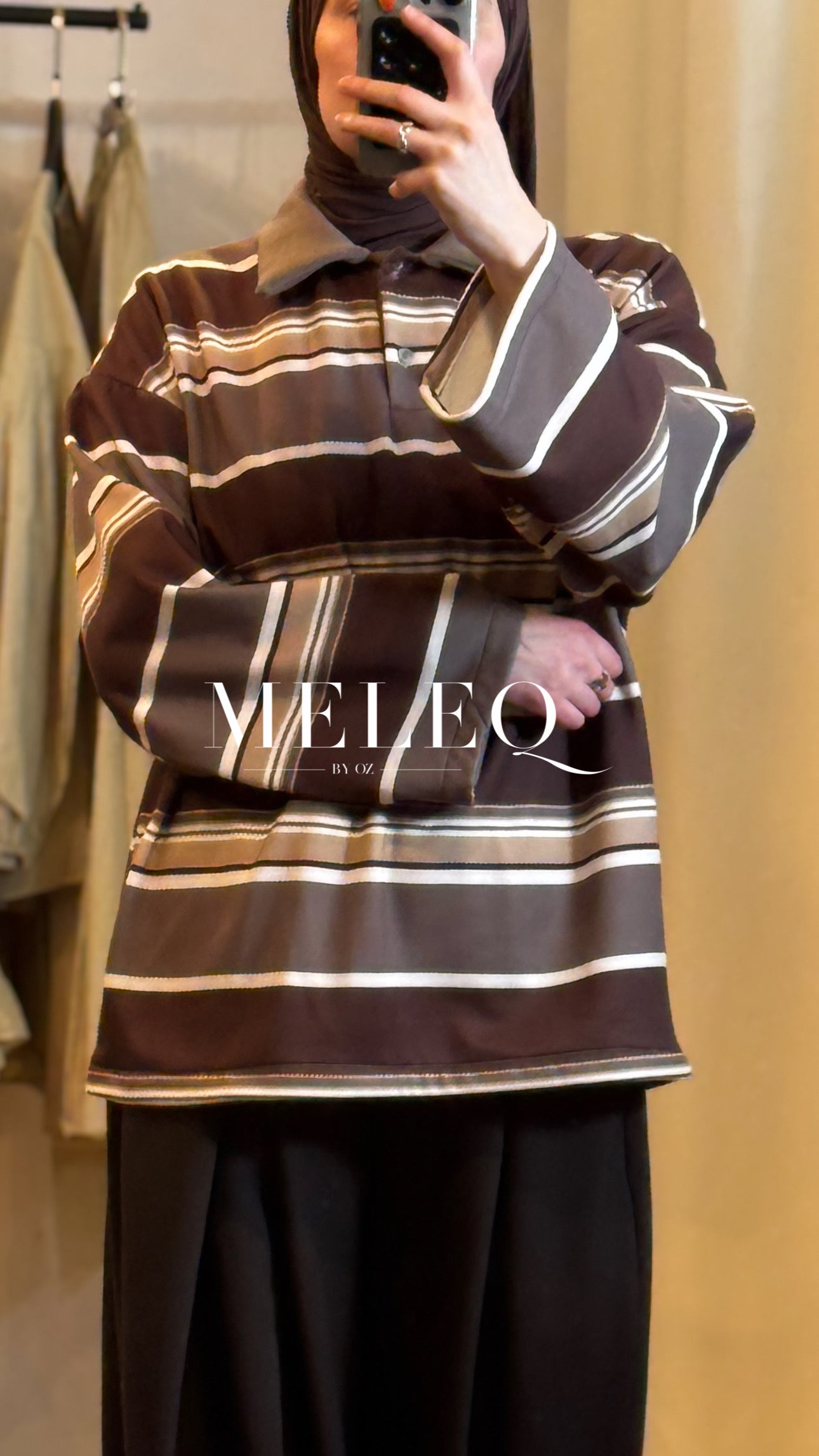 Polo polaire Chaya - Marron/ beige