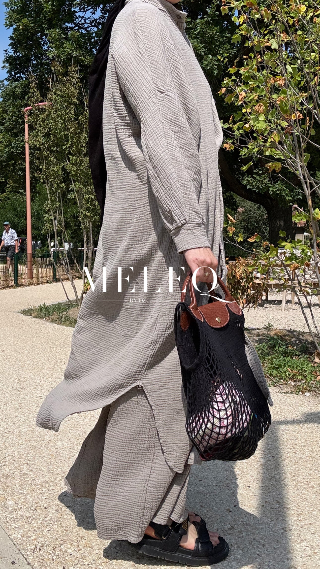 Ensemble Dune - Gaze de coton - Taupe