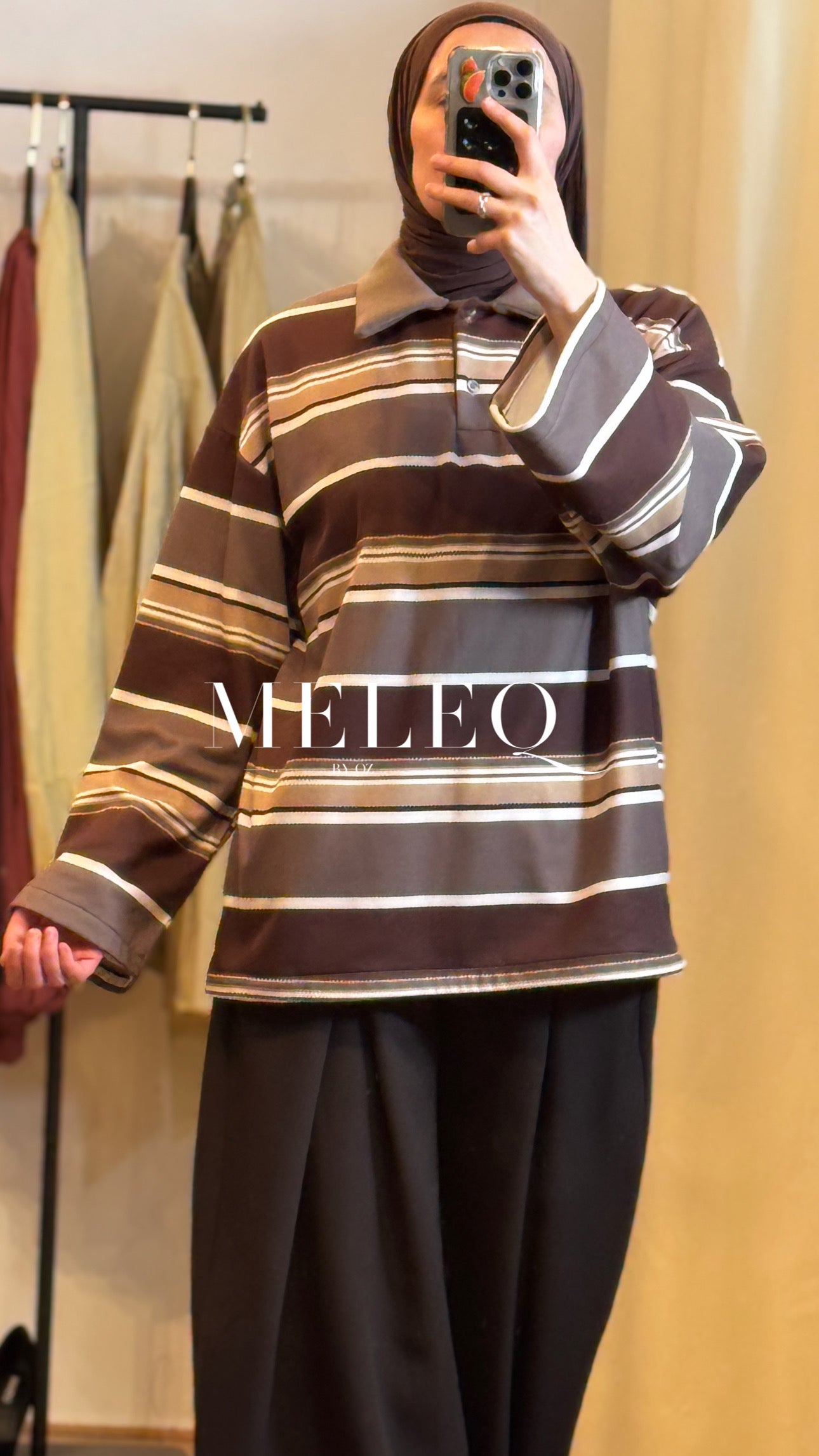 Polo polaire Chaya - Marron/ beige